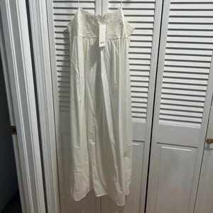 White Lace Maxi night gown with matching robe